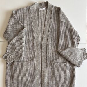 Ardene Heather Gray Ribbed Cardigan